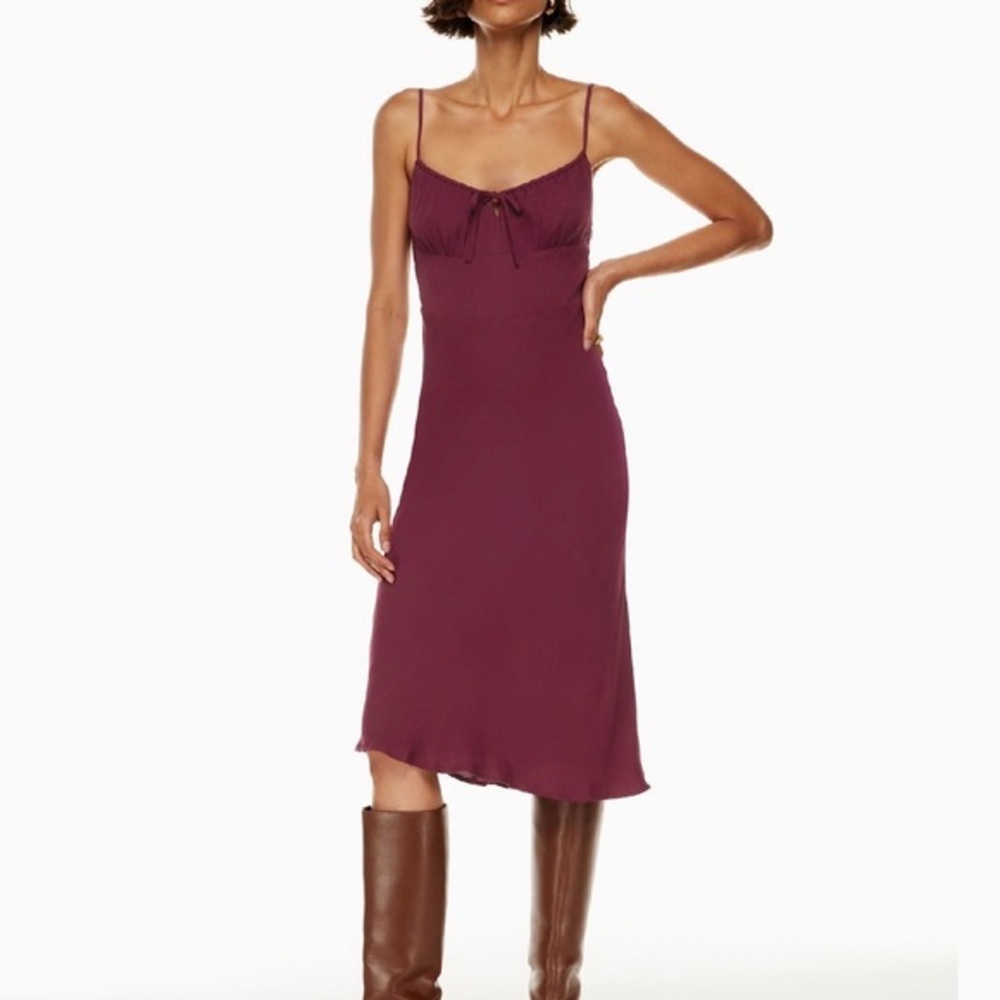 Olivia Rae Mauve Pleated Dress